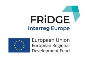 FRIDGE-hankkeen, Interreg Europe -ohjelman ja Euroopan aluekehitysrahaston logot.