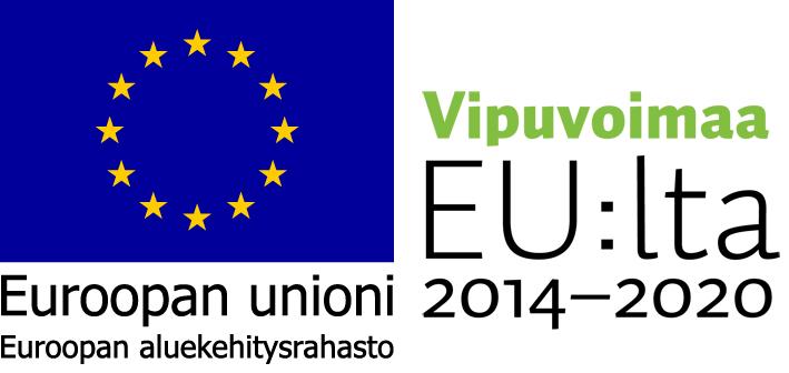 Vipuvoimaa EU:lta, Euroopan aluekehitysrahasto 2014-2020 -logo.