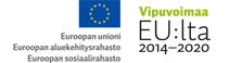 Vipuvoimaa EU:lta, Euroopan aluekehitysrahasto ja Euroopan sosiaalirahasto 2014-2020 -logo.