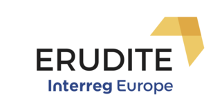 Logo, jossa lukee ERUDITE Interreg