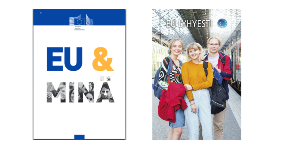 EU ja minä - ja EU lyhyesti -teosten kannet